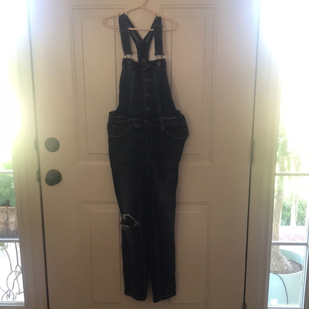 Hippie Girl distressed overalls